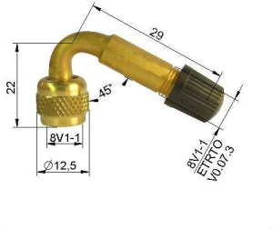 Удлинитель вентиля VALVE EXTENDER 45° 562 4333